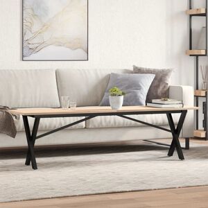 Berkfield Home Coffee Table X-Frame 160x40x45 cm Solid Wood Pine & Steel in Brown Size: 160 x 40 x 45 cm Brown 160 x 40 x 45 cm Berkfield Home Coffee Table X-Frame 160x40x45 cm Solid Wood Pine & Steel in Brown Size: 160 x 40 x 45 cm Brown 160 x 40 x 45 cm
