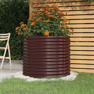 Berkfield Home Garden Planter Powder-coated Steel 80x80x68 cm Brown Size: 80 x 80 x 68 cm Brown 80 x 80 x 68 cm Berkfield Home Garden Planter Powder-coated Steel 80x80x68 cm Brown Size: 80 x 80 x 68 cm Brown 80 x 80 x 68 cm