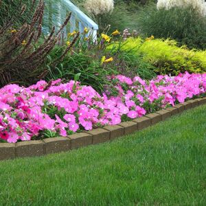 Primrose Recycled Rubber Lawn Edge Border for Reducing Weed Growth in Earth 1.2m in Grey Grey Primrose Recycled Rubber Lawn Edge Border for Reducing Weed Growth in Earth 1.2m in Grey Grey