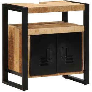 Berkfield Home Bathroom Sink Cabinet 55x35x60 cm Solid Rough Wood Pine in Brown Size: 55 x 35 x 60 cm Brown 55 x 35 x 60 cm Berkfield Home Bathroom Sink Cabinet 55x35x60 cm Solid Rough Wood Pine in Brown Size: 55 x 35 x 60 cm Brown 55 x 35 x 60 cm