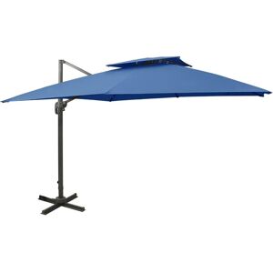 Berkfield Home Cantilever Umbrella with Double Top 300x300 cm Azure Blue Blue 300x300 cm Berkfield Home Cantilever Umbrella with Double Top 300x300 cm Azure Blue Blue 300x300 cm