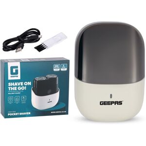 Geepas Wet & Dry Pocket Electric Shaver for Men Waterproof 60-Min Runtime in White White Geepas Wet & Dry Pocket Electric Shaver for Men Waterproof 60-Min Runtime in White White
