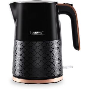Geepas Aurora Collection 3000W Cordless Electric Kettle 1.7L Boil Dry Protection, Water Gauge in Black Black Geepas Aurora Collection 3000W Cordless Electric Kettle 1.7L Boil Dry Protection, Water Gauge in Black Black