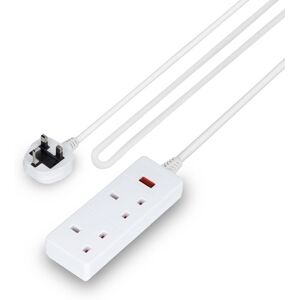 Geepas 2 Gang Extension Lead Cable 3m/5m/10m Lengths in White Size: 4.6m White 4.6m Geepas 2 Gang Extension Lead Cable 3m/5m/10m Lengths in White Size: 4.6m White 4.6m