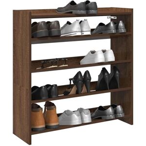 Berkfield Home Shoe Rack Brown Oak 80x25x81 cm Engineered Wood Size: 80 x 25 x 81 cm Brown 80 x 25 x 81 cm Berkfield Home Shoe Rack Brown Oak 80x25x81 cm Engineered Wood Size: 80 x 25 x 81 cm Brown 80 x 25 x 81 cm