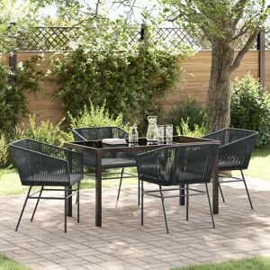 Berkfield Home Set of 3 Black PE rattan, powder-coated steel Standard Black Berkfield Home Set of 3 Black PE rattan, powder-coated steel Standard Black