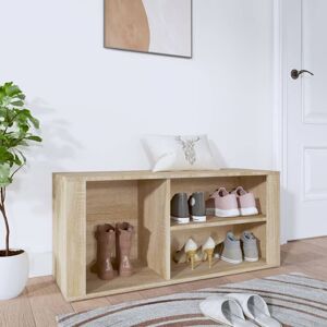 Berkfield Home Shoe Cabinet Sonoma Oak 100x35x45 cm Engineered Wood in Beige Size: 100 x 35 x 45 cm Beige 100 x 35 x 45 cm Berkfield Home Shoe Cabinet Sonoma Oak 100x35x45 cm Engineered Wood in Beige Size: 100 x 35 x 45 cm Beige 100 x 35 x 45 cm