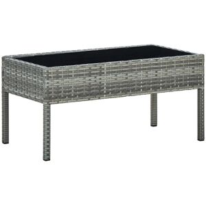 Berkfield Home Garden Table Grey 75x40x37 cm Poly Rattan Size: 75 x 40 x 37 cm Grey 75 x 40 x 37 cm Berkfield Home Garden Table Grey 75x40x37 cm Poly Rattan Size: 75 x 40 x 37 cm Grey 75 x 40 x 37 cm