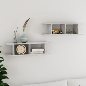 Berkfield Home Wall Shelves 2 pcs Concrete Grey 75x18x20 cm Engineered Wood Size: 75 x 18 x 20 cm Grey 75 x 18 x 20 cm Berkfield Home Wall Shelves 2 pcs Concrete Grey 75x18x20 cm Engineered Wood Size: 75 x 18 x 20 cm Grey 75 x 18 x 20 cm