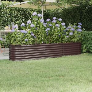 Berkfield Home Garden Raised Bed Powder-coated Steel 224x40x36 cm Brown Size: 224 x 40 x 36 cm Brown 224 x 40 x 36 cm Berkfield Home Garden Raised Bed Powder-coated Steel 224x40x36 cm Brown Size: 224 x 40 x 36 cm Brown 224 x 40 x 36 cm
