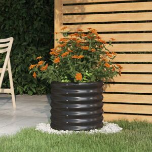 Berkfield Home Garden Planter Powder-coated Steel 40x40x36 cm Anthracite in Black Size: 40 x 40 x 36 cm Black 40 x 40 x 36 cm Berkfield Home Garden Planter Powder-coated Steel 40x40x36 cm Anthracite in Black Size: 40 x 40 x 36 cm Black 40 x 40 x 36 cm