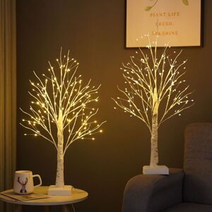 Smartbies 2 Pack 144 LED Warm Lights Birch Twig Tree with Light in White Size: 100g White 100g Smartbies 2 Pack 144 LED Warm Lights Birch Twig Tree with Light in White Size: 100g White 100g