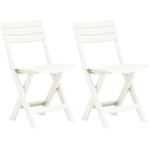 Berkfield Home Folding Garden Chairs 2 pcs Plastic White White Berkfield Home Folding Garden Chairs 2 pcs Plastic White White