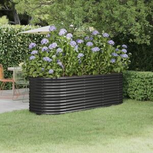 Berkfield Home Garden Raised Bed Powder-coated Steel 224x80x68 cm Anthracite in Black Size: 224 x 80 x 68 cm Black 224 x 80 x 68 cm Berkfield Home Garden Raised Bed Powder-coated Steel 224x80x68 cm Anthracite in Black Size: 224 x 80 x 68 cm Black 224 x 80 x 68 cm