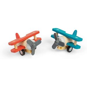Bigjigs Toys Pull Back Bi-Planes - 2pcs Mini Wooden Planes, Vehicle Toy Multicolor Bigjigs Toys Pull Back Bi-Planes - 2pcs Mini Wooden Planes, Vehicle Toy Multicolor