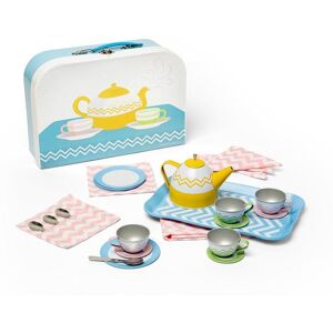 Bigjigs Toys Tin Tea Set With Carry Case in Baby Blue Baby Blue Bigjigs Toys Tin Tea Set With Carry Case in Baby Blue Baby Blue