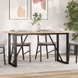 Berkfield Home Dining Table O-Frame 140x80x75.5 cm Solid Wood Pine & Steel in Brown Brown 140x80x75.5 cm Berkfield Home Dining Table O-Frame 140x80x75.5 cm Solid Wood Pine & Steel in Brown Brown 140x80x75.5 cm