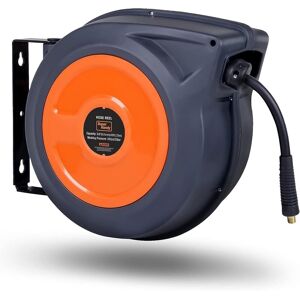 Superhandy Retractable Hybrid Polymer Spring Driven Air Hose Reel 3/8"x50ft 300PSI 20BAR max in Orange Orange Superhandy Retractable Hybrid Polymer Spring Driven Air Hose Reel 3/8"x50ft 300PSI 20BAR max in Orange Orange