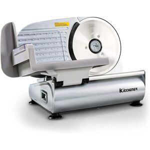 Kitchener Professional Stainless Steel Blade Meat Deli Cheese Food Slicer 7.5 Inch in Metallic Silver Metallic Silver Kitchener Professional Stainless Steel Blade Meat Deli Cheese Food Slicer 7.5 Inch in Metallic Silver Metallic Silver