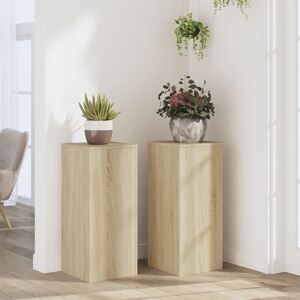 Berkfield Home Plant Stands 2 pcs Sonoma Oak 30x30x70 cm Engineered wood in Brown Size: 30 x 30 x 70 cm Brown 30 x 30 x 70 cm Berkfield Home Plant Stands 2 pcs Sonoma Oak 30x30x70 cm Engineered wood in Brown Size: 30 x 30 x 70 cm Brown 30 x 30 x 70 cm