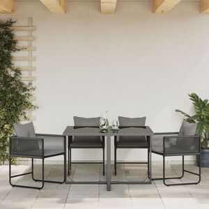 Berkfield Home Garden Chairs with Cushions 4 pcs Black Poly Rattan Black Berkfield Home Garden Chairs with Cushions 4 pcs Black Poly Rattan Black