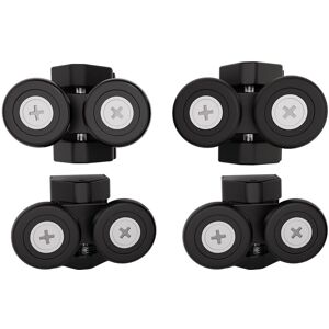 Nes Home Shower Door Wheels 23mm Black Twin Upper, Bottom Roll Runners Black Nes Home Shower Door Wheels 23mm Black Twin Upper, Bottom Roll Runners Black
