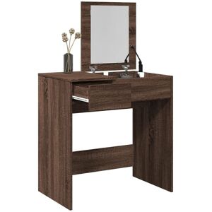 Berkfield Home Dressing Table with Mirror Brown Oak 73x46.5x120 cm Brown 73x46.5x120 cm Berkfield Home Dressing Table with Mirror Brown Oak 73x46.5x120 cm Brown 73x46.5x120 cm