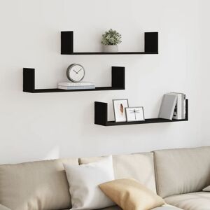 Berkfield Home Wall Shelves 3 pcs Black 80x18x18 cm Engineered Wood Size: 80 x 18 x 18 cm Black 80 x 18 x 18 cm Berkfield Home Wall Shelves 3 pcs Black 80x18x18 cm Engineered Wood Size: 80 x 18 x 18 cm Black 80 x 18 x 18 cm