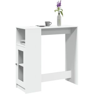Berkfield Home Bar Table with Racks White 101x40x103.5 cm Engineered Wood White 101x40x103.5 cm Berkfield Home Bar Table with Racks White 101x40x103.5 cm Engineered Wood White 101x40x103.5 cm