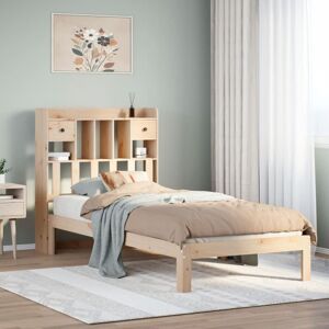 Berkfield Home Bookcase Bed without Mattress 100x200cm Solid Wood Pine in Brown Size: 100x200 cm Brown 100x200 cm Berkfield Home Bookcase Bed without Mattress 100x200cm Solid Wood Pine in Brown Size: 100x200 cm Brown 100x200 cm