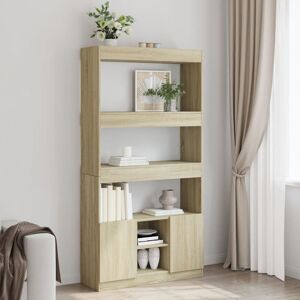 Berkfield Home Highboard Sonoma Oak 92x33x180 cm Engineered Wood in Brown Size: 92 x 33 x 180 cm Brown 92 x 33 x 180 cm Berkfield Home Highboard Sonoma Oak 92x33x180 cm Engineered Wood in Brown Size: 92 x 33 x 180 cm Brown 92 x 33 x 180 cm