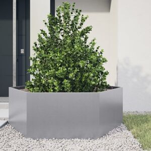 Berkfield Home Garden Planter Hexagon 138x120x45 cm Galvanized Steel in Silver Size: 138 x 120 x 45 cm Silver 138 x 120 x 45 cm Berkfield Home Garden Planter Hexagon 138x120x45 cm Galvanized Steel in Silver Size: 138 x 120 x 45 cm Silver 138 x 120 x 45 cm
