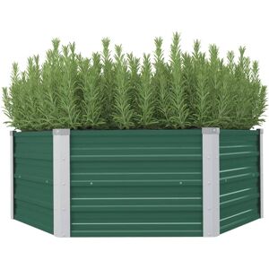 Berkfield Home Raised Garden Bed 129x129x46 cm Galvanised Steel Green Size: 129 x 129 x 46 cm Green 129 x 129 x 46 cm Berkfield Home Raised Garden Bed 129x129x46 cm Galvanised Steel Green Size: 129 x 129 x 46 cm Green 129 x 129 x 46 cm
