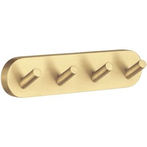 Smedbo UK Brushed Brass Quadruple Towel Hook Wall Mounted Bathroom Storage in Gold Gold Smedbo UK Brushed Brass Quadruple Towel Hook Wall Mounted Bathroom Storage in Gold Gold