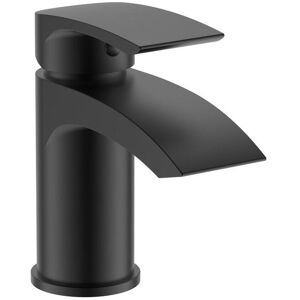 Nes Home Vago Modern Cloakroom Matte Black Basin Sink Mono Mixer Tap Black Nes Home Vago Modern Cloakroom Matte Black Basin Sink Mono Mixer Tap Black