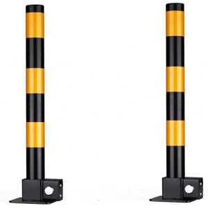Hygrad Built to Survive 2 X Steel Retractable Folding Car Security Parking Driveway Vehicle Post Bollards Includes Locks & Bolts - Anti Theft Black Hygrad Built to Survive 2 X Steel Retractable Folding Car Security Parking Driveway Vehicle Post Bollards Includes Locks & Bolts - Anti Theft Black
