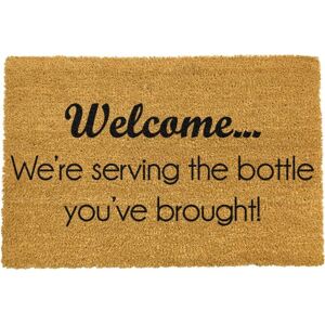 Artsy Mats We're Serving the Bottle you've Brought Doormat in Black Size: 40 cm x 60 cm Black 40 cm x 60 cm Artsy Mats We're Serving the Bottle you've Brought Doormat in Black Size: 40 cm x 60 cm Black 40 cm x 60 cm