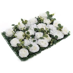 Living and Home 40 x 60cm Artificial Rose Flower Wall Panel Fake Bouquet Wedding Party Backdrop Home Decor in White Size: 40 x 60 cm White 40 x 60 cm Living and Home 40 x 60cm Artificial Rose Flower Wall Panel Fake Bouquet Wedding Party Backdrop Home Decor in White Size: 40 x 60 cm White 40 x 60 cm