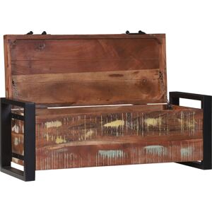 Berkfield Home Storage Chests 80x30x30cm Solid Reclaimed Wood & Metal in Brown Size: 80 x 30 x 30 cm Brown 80 x 30 x 30 cm Berkfield Home Storage Chests 80x30x30cm Solid Reclaimed Wood & Metal in Brown Size: 80 x 30 x 30 cm Brown 80 x 30 x 30 cm