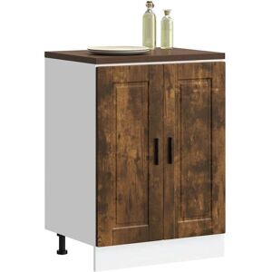 Berkfield Home Kitchen Base Cabinet Porto Smoked Oak Engineered Wood in Brown Brown Berkfield Home Kitchen Base Cabinet Porto Smoked Oak Engineered Wood in Brown Brown