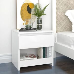 Berkfield Home Bedside Cabinet High Gloss White 40x30x39 cm Engineered Wood Size: 40 x 30 x 39 cm White 40 x 30 x 39 cm Berkfield Home Bedside Cabinet High Gloss White 40x30x39 cm Engineered Wood Size: 40 x 30 x 39 cm White 40 x 30 x 39 cm