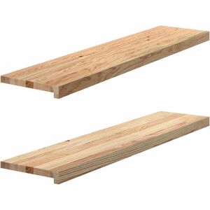 Berkfield Home Window Sills 2 pcs Untreated 110x25x2 cm Solid Wood Oak in Brown Size: Medium Brown Medium Berkfield Home Window Sills 2 pcs Untreated 110x25x2 cm Solid Wood Oak in Brown Size: Medium Brown Medium