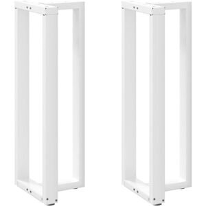 Berkfield Home Bar Table Legs T-Shaped 2 pcs White 50x35x(110-111) cm Steel White Berkfield Home Bar Table Legs T-Shaped 2 pcs White 50x35x(110-111) cm Steel White