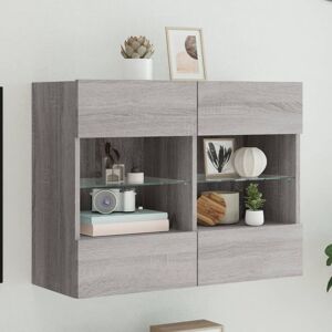 Berkfield Home TV Wall Cabinet with LED Lights Grey Sonoma 78.5x30x60.5 cm Grey 78.5x30x60.5 cm Berkfield Home TV Wall Cabinet with LED Lights Grey Sonoma 78.5x30x60.5 cm Grey 78.5x30x60.5 cm