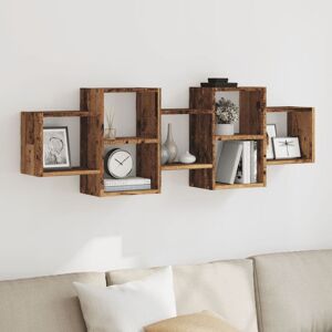 Berkfield Home Wall Shelf Old Wood 129x18x42 cm Engineered Wood in Brown Size: 129 x 18 x 42 cm Brown 129 x 18 x 42 cm Berkfield Home Wall Shelf Old Wood 129x18x42 cm Engineered Wood in Brown Size: 129 x 18 x 42 cm Brown 129 x 18 x 42 cm