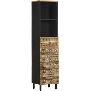 Berkfield Home Bathroom Cabinet 38x33.5x160 cm Solid Wood Mango in Brown Brown 38x33.5x160 cm Berkfield Home Bathroom Cabinet 38x33.5x160 cm Solid Wood Mango in Brown Brown 38x33.5x160 cm