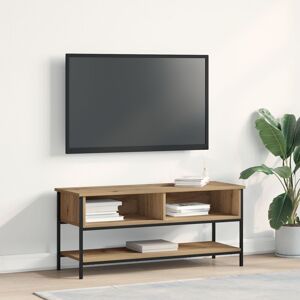 Berkfield Home TV Cabinet Artisan Oak 100x35x45 cm Engineered Wood & Steel in Brown Size: 100 x 35 x 45 cm Brown 100 x 35 x 45 cm Berkfield Home TV Cabinet Artisan Oak 100x35x45 cm Engineered Wood & Steel in Brown Size: 100 x 35 x 45 cm Brown 100 x 35 x 45 cm