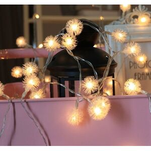 Leaper 5 Metres 20 Lamps Warm White Fur Ball Solar Camping Light String in Yellow Yellow Leaper 5 Metres 20 Lamps Warm White Fur Ball Solar Camping Light String in Yellow Yellow