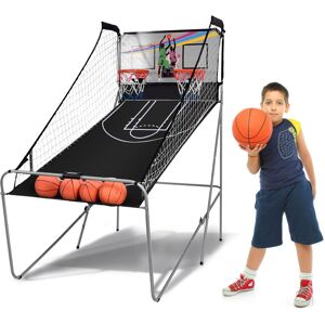 Costway Electronic Basketball Arcade Game Foldable Basketball Game 2 Player Shot 8 Modes in White White Costway Electronic Basketball Arcade Game Foldable Basketball Game 2 Player Shot 8 Modes in White White
