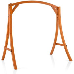 Costway Wood Swing Frame A-Shaped Heavy-Duty Swing Stand 300 kg Capacity Backyard Garden Patio in Brown Brown Costway Wood Swing Frame A-Shaped Heavy-Duty Swing Stand 300 kg Capacity Backyard Garden Patio in Brown Brown